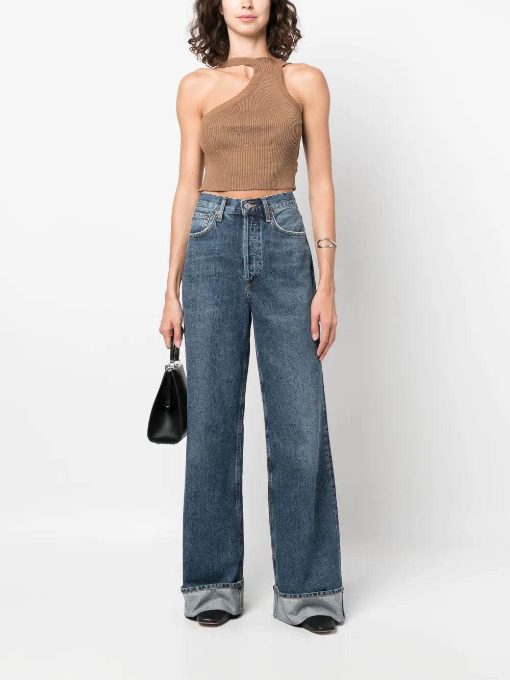 Dame Wide-Leg Organic-Cotton Jeans