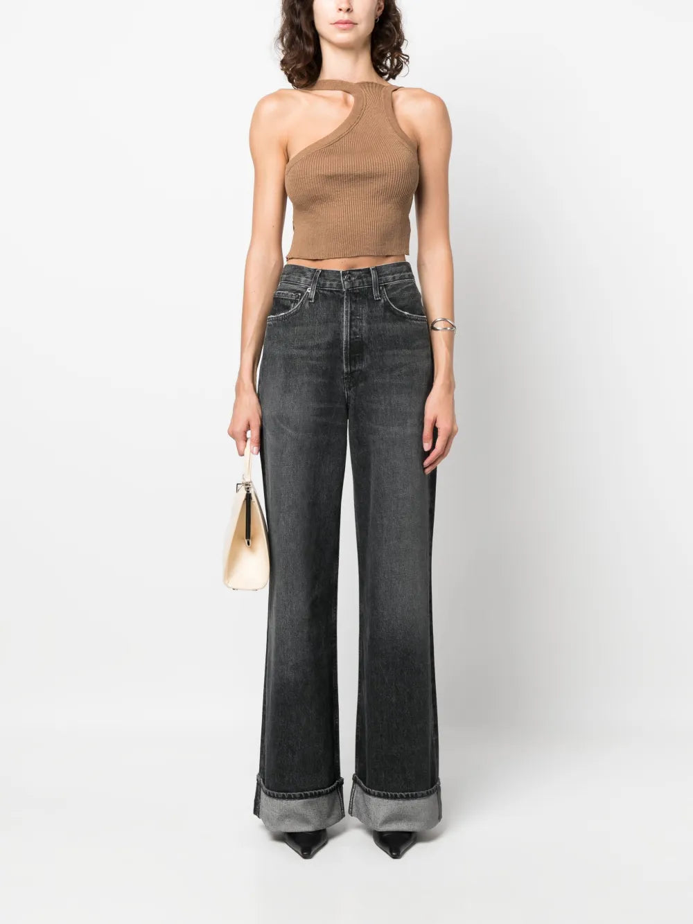 Dame Wide-Leg Organic-Cotton Jeans