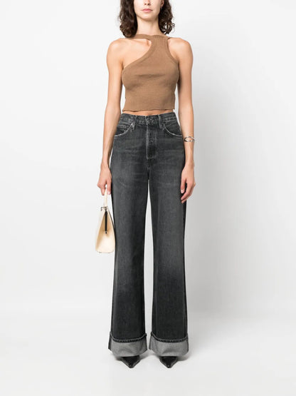 Dame Wide-Leg Organic-Cotton Jeans
