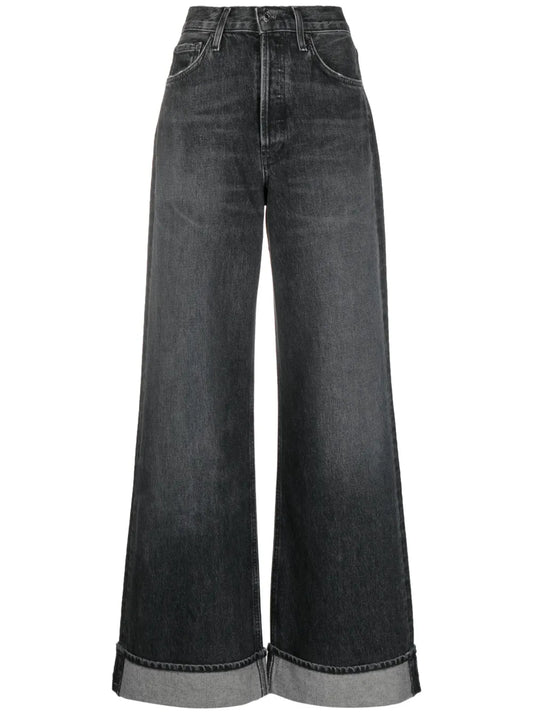 Dame Wide-Leg Organic-Cotton Jeans