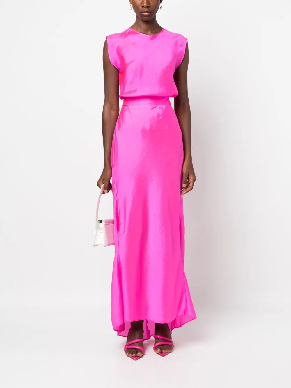 Sleeveless Satin Blouse