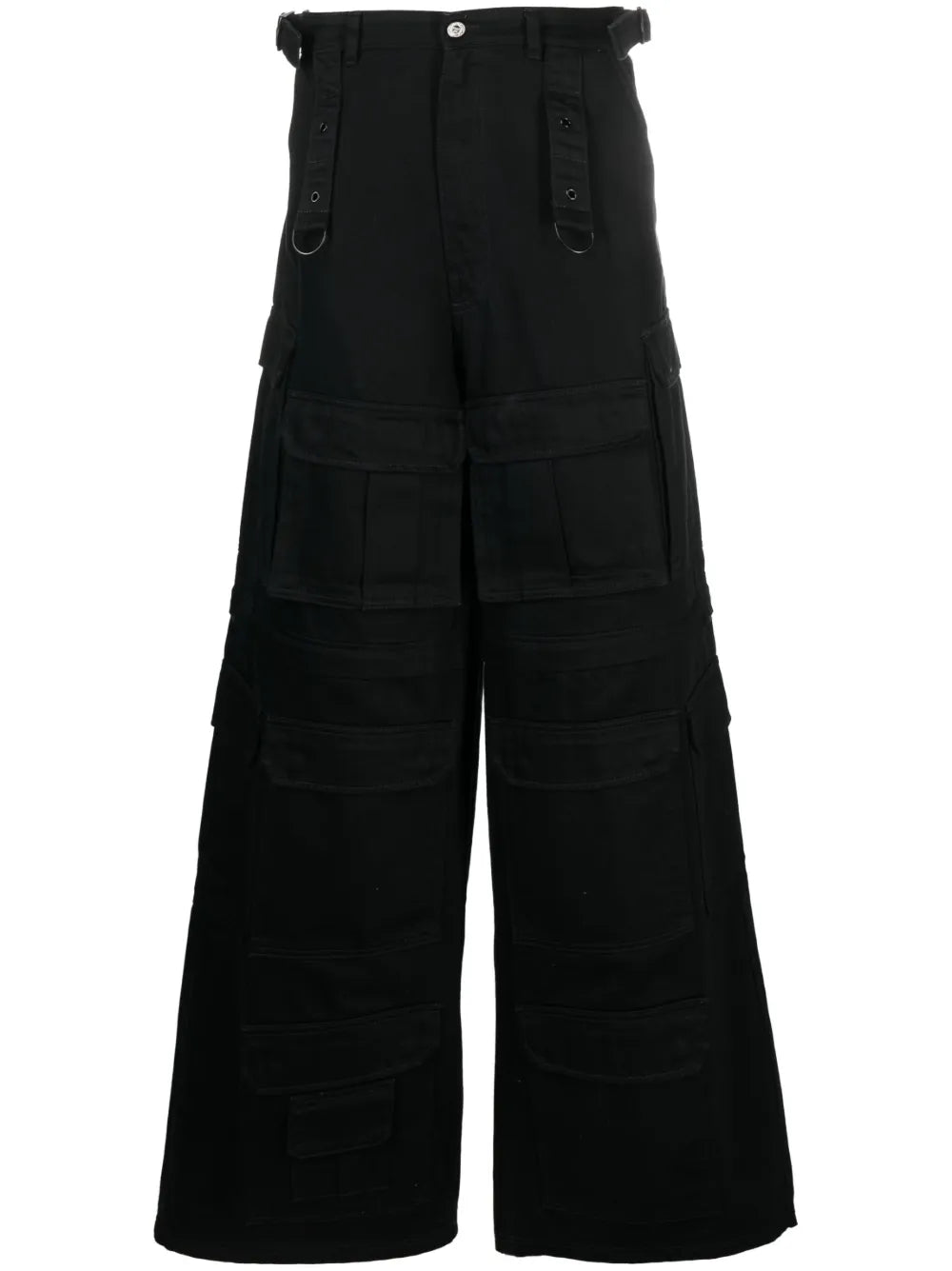 Wide-Leg Cargo Trousers