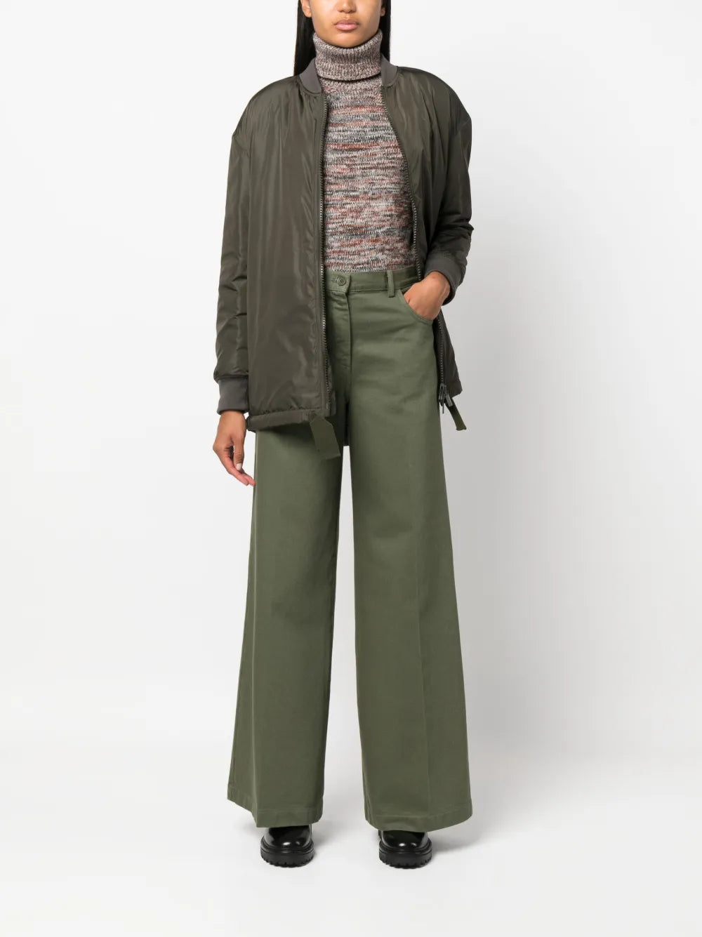 Wide-Leg High-Waisted Trousers