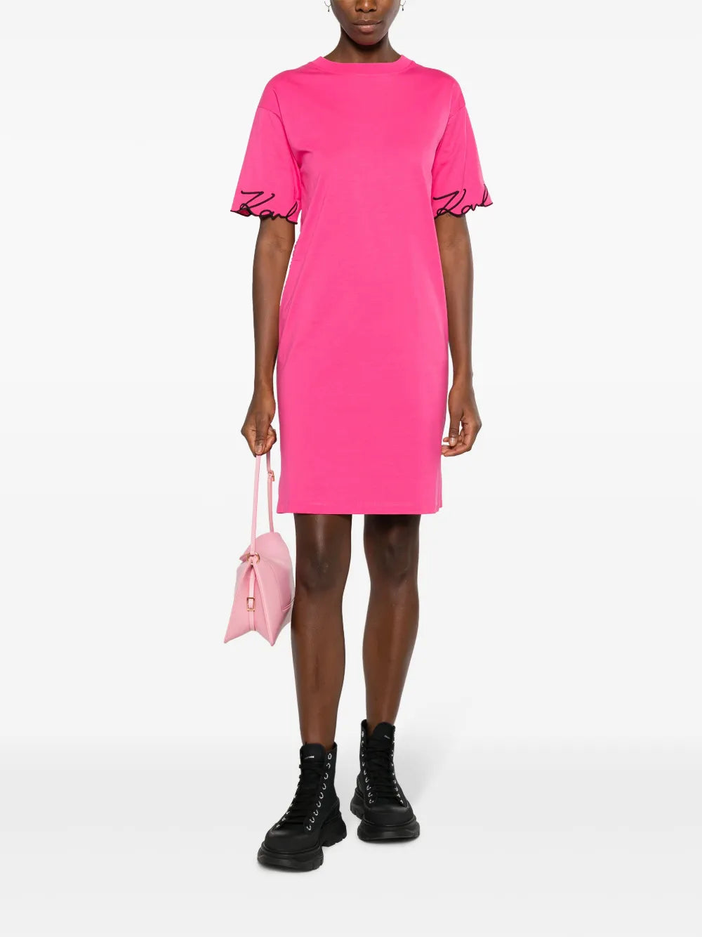 Logo-Embroidered Cotton Minidress