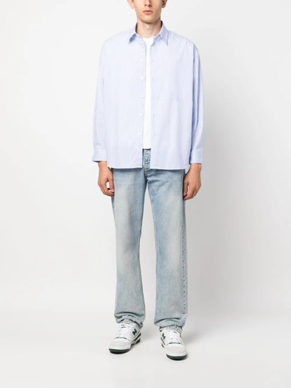 Stripe-Print Long-Sleeved Shirt