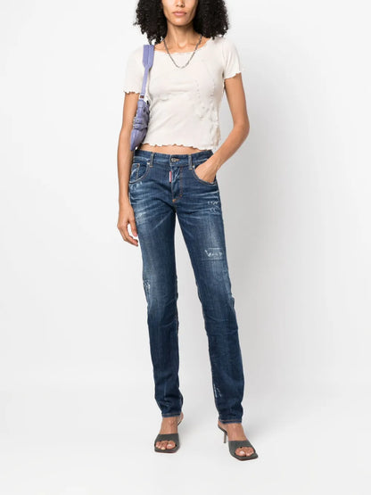 24/7 Distressed Skinny Jeans