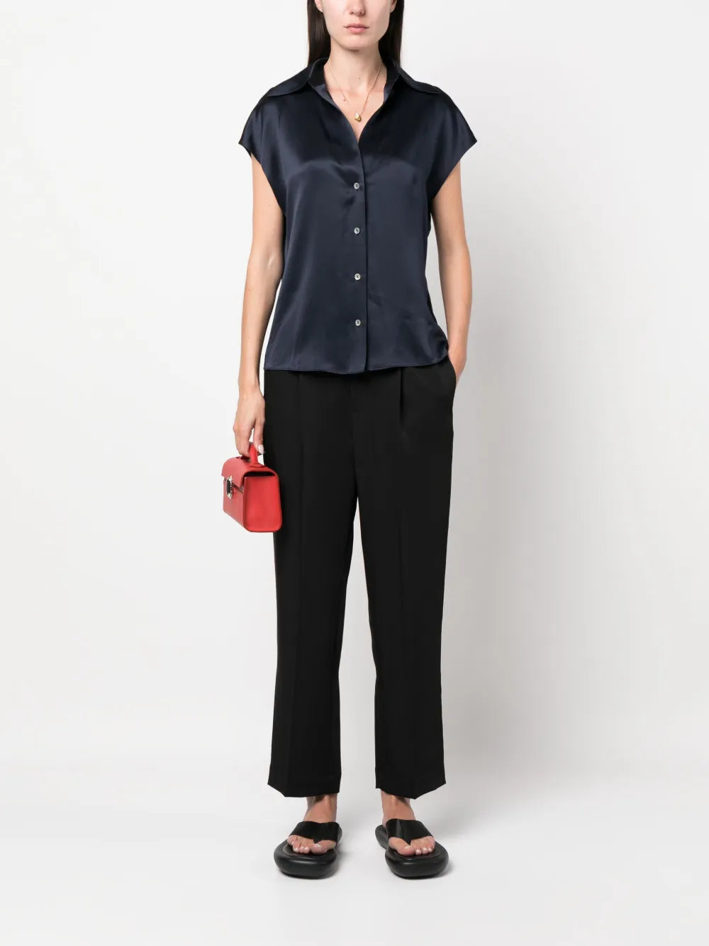 Short-Sleeve Silk Shirt