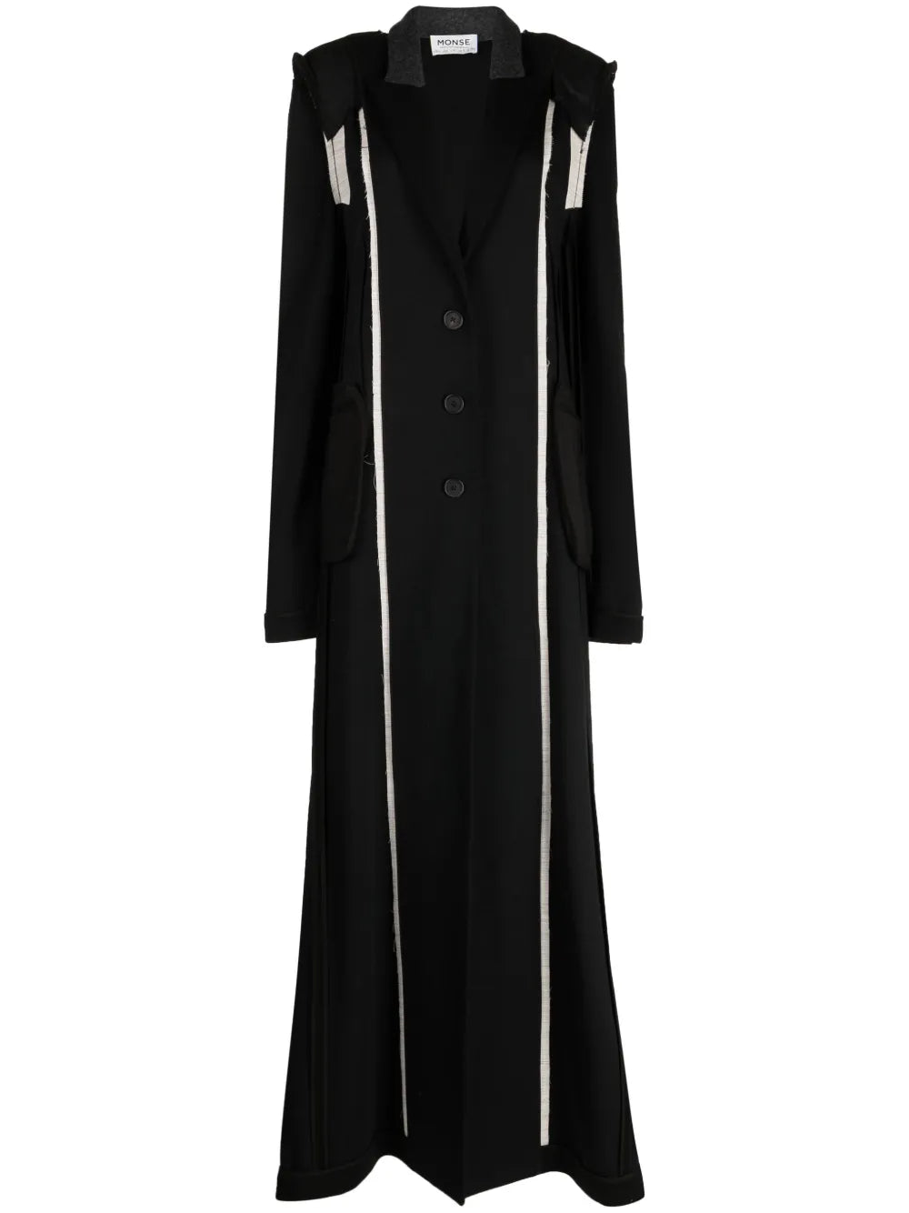 Distressed Panelled Cotton Coat