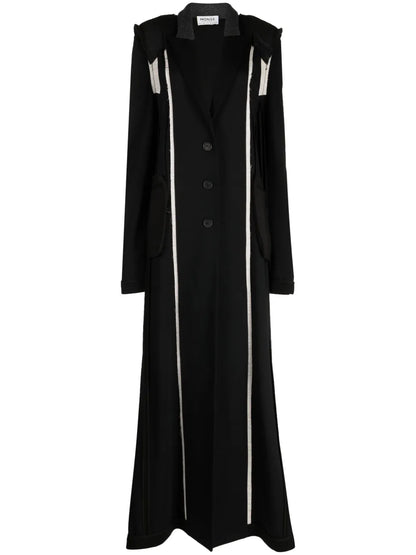 Distressed Panelled Cotton Coat