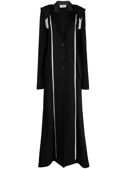 Distressed Panelled Cotton Coat