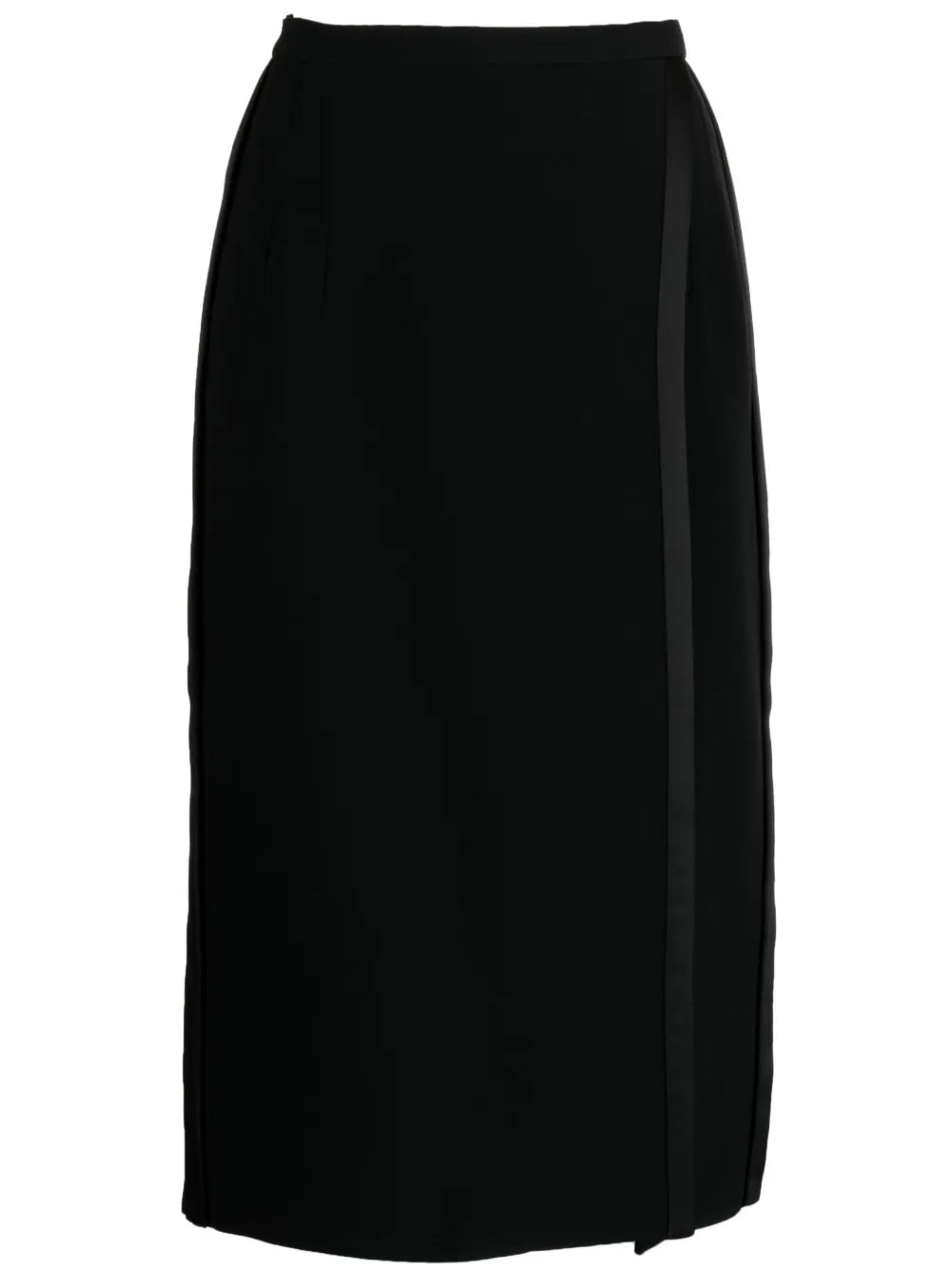 Overlapping-Panel High-Waist Skirt