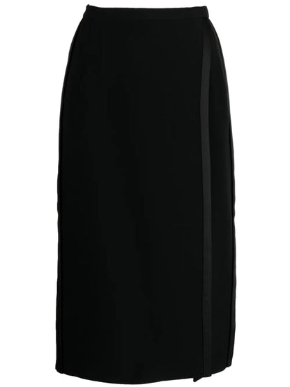 Overlapping-Panel High-Waist Skirt