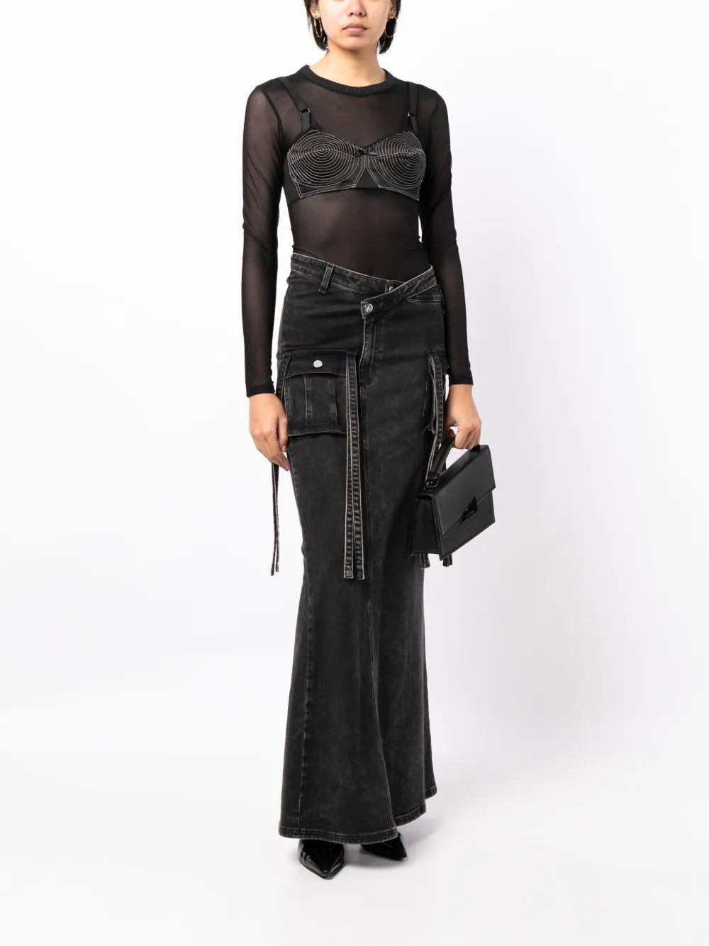 Mesh Long-Sleeved Top