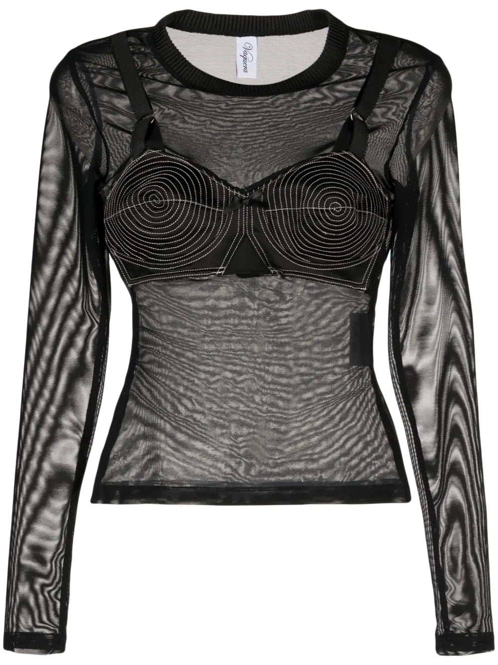 Mesh Long-Sleeved Top