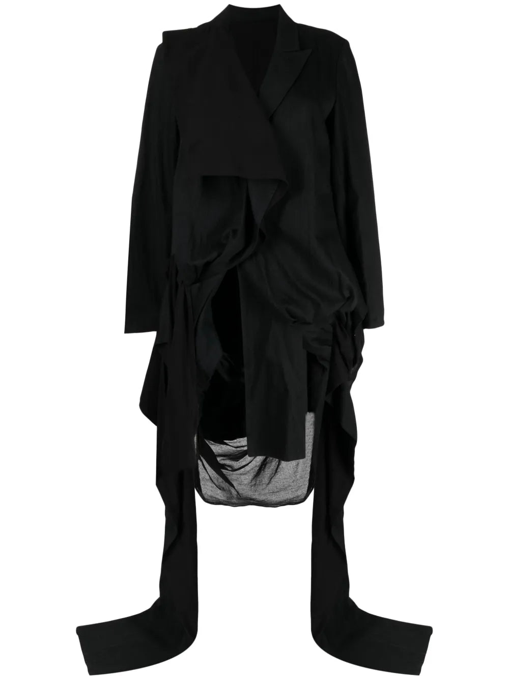 Asymmetric-Design Peak-Lapels Blazer