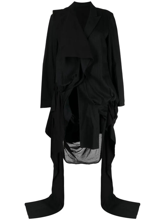 Asymmetric-Design Peak-Lapels Blazer