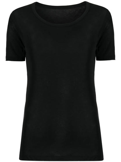 Wide-Neck Cotton T-Shirt