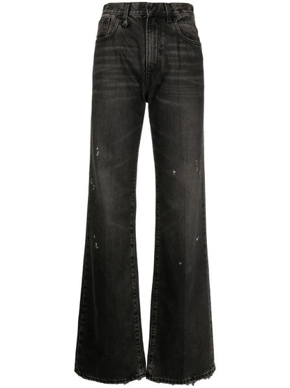 Paint-Splatter Detail Jeans