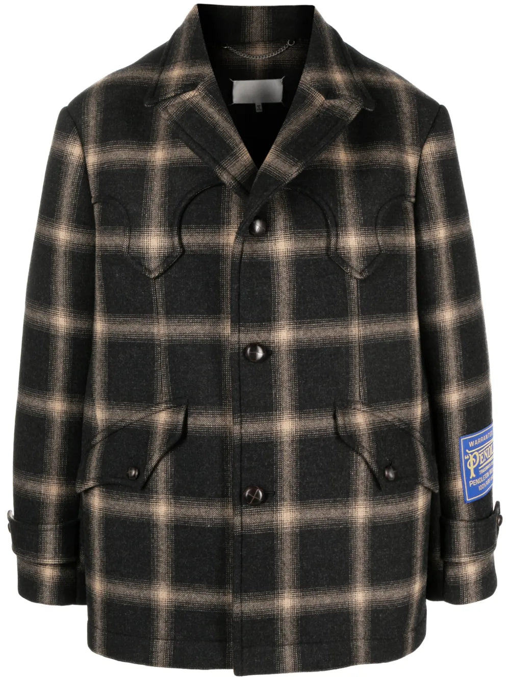 Checked Wool Coat