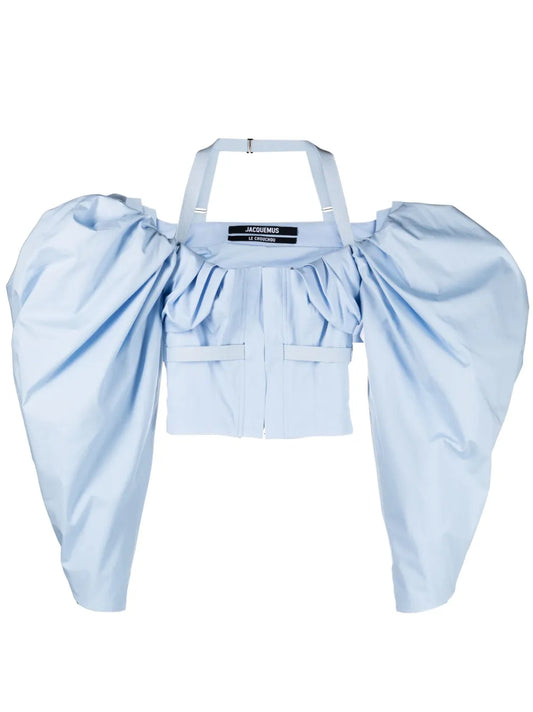 Off-Shoulder Poplin Blouse