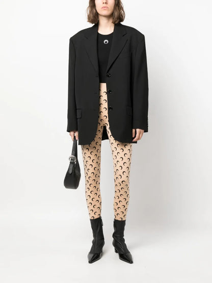 Fuseaux Crescent Moon-Print Leggings