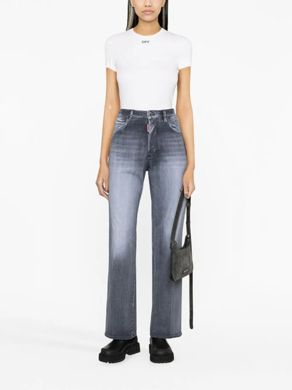 High-Rise Straight-Leg Jeans