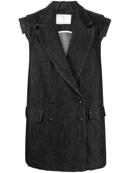 Double-Breasted Denim Waistcoat