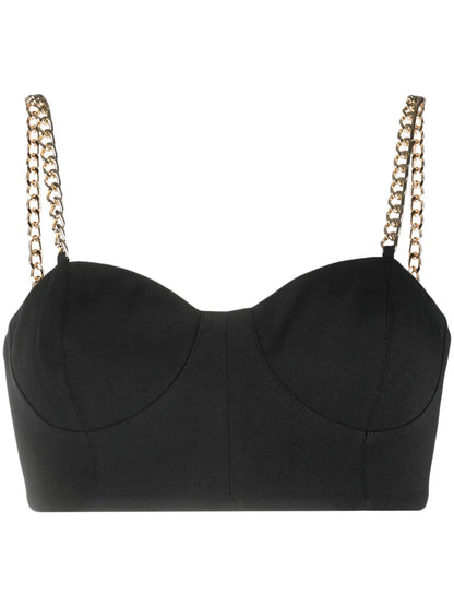 Chain-Link Strap Cropped Top