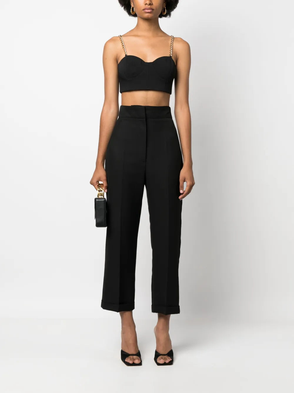 Chain-Link Strap Cropped Top