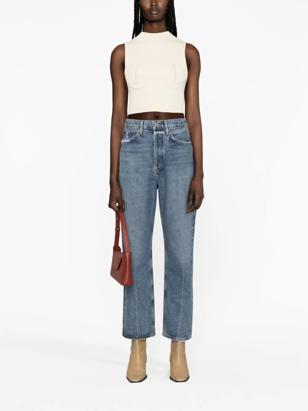 90S Pinch Waist Straight-Leg Jeans