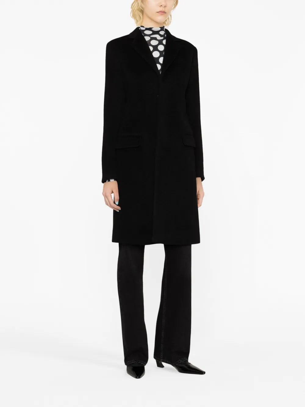 Virgin Wool-Mohair Blend Coat