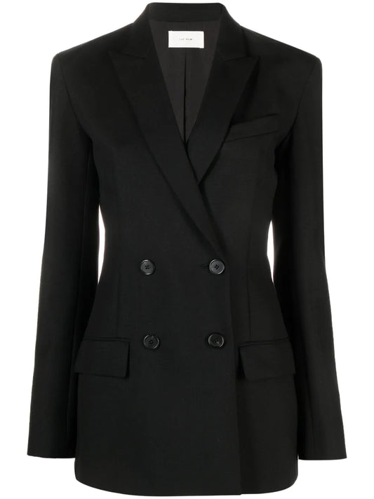 Double-Breasted Virgin Wool-Mohair Blazer
