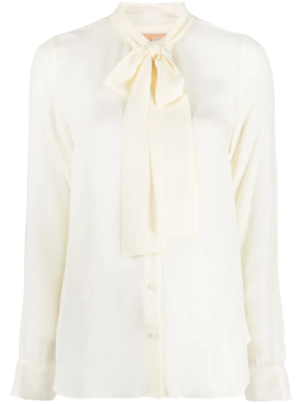 Pussy-Collar Long-Sleeved Shirt