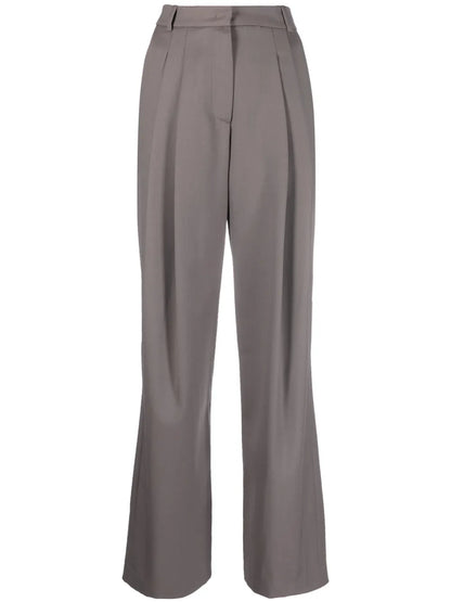 Pleated High-Waist Trousers