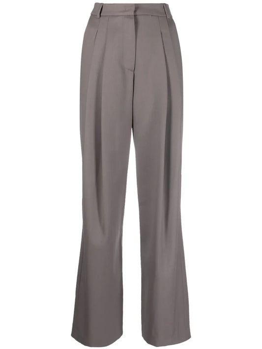 Pleated High-Waist Trousers