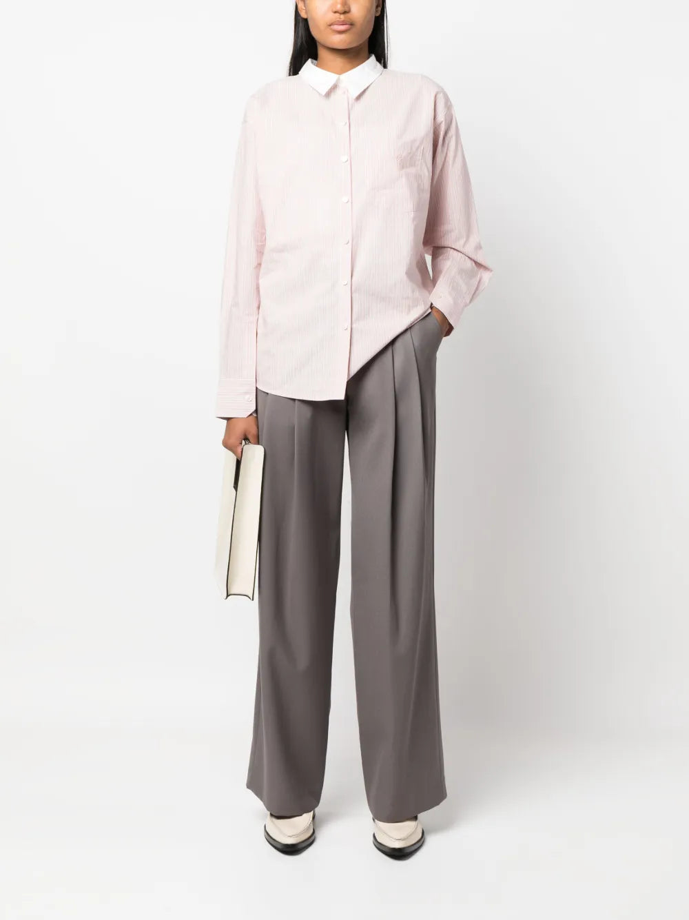 Pleated High-Waist Trousers