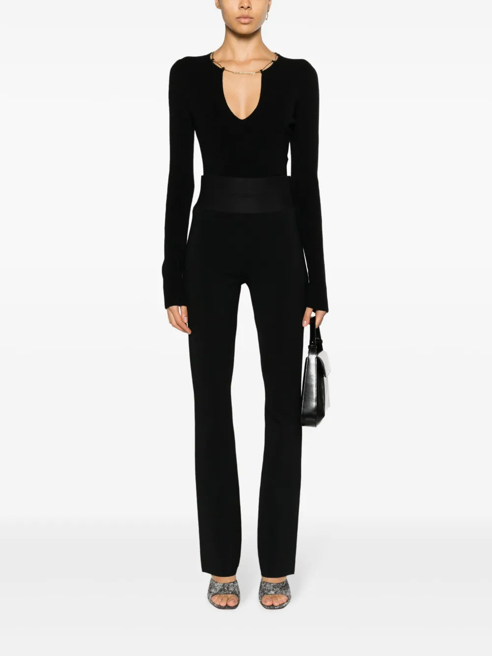 Chain-Embellished Jumper