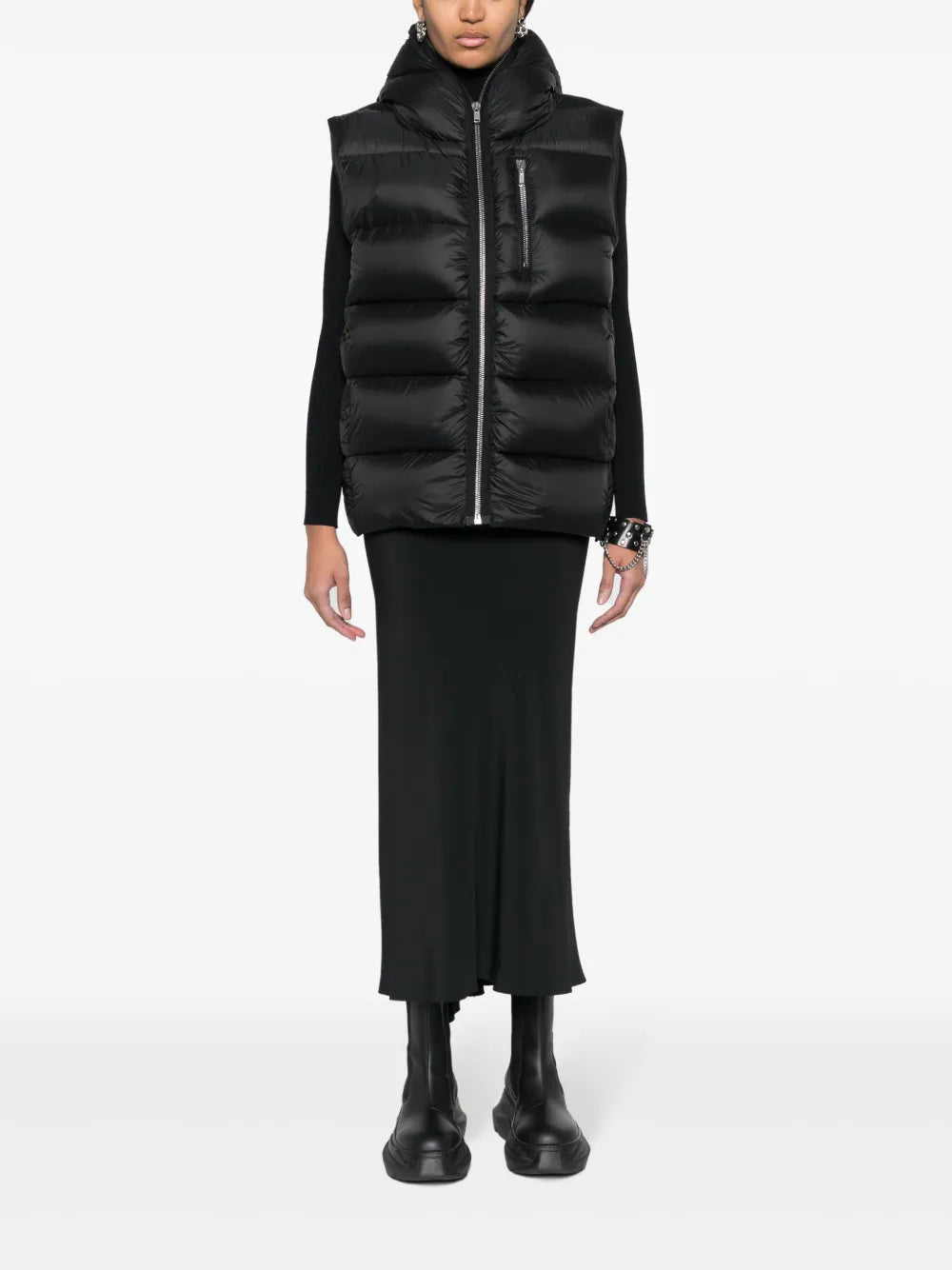 Hooded Quilted Down Gilet