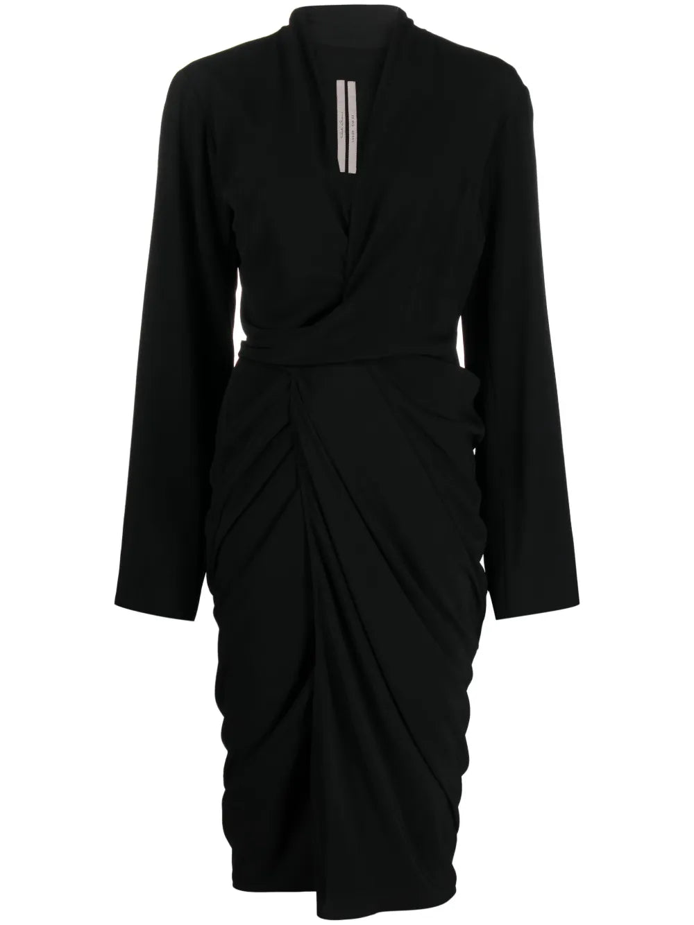 Side-Tie Crepe Wrap Dress