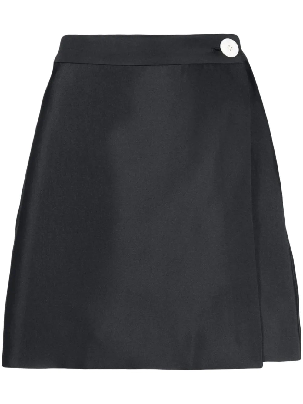 Button-Detail High-Waist Miniskirt