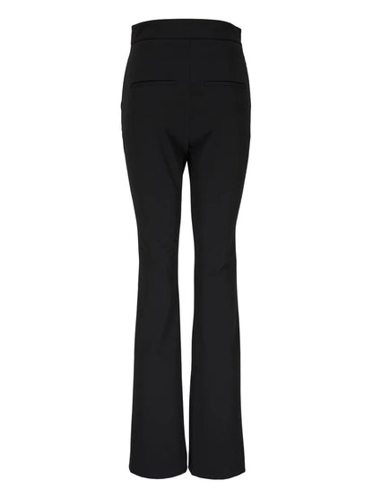 Bonded-Seams Flared Trousers