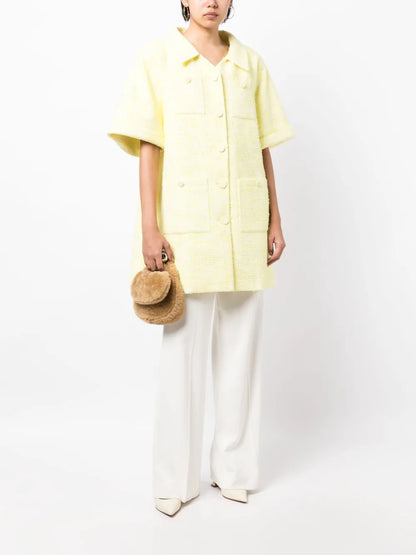 Constantine Short-Sleeve Bouclé Coat