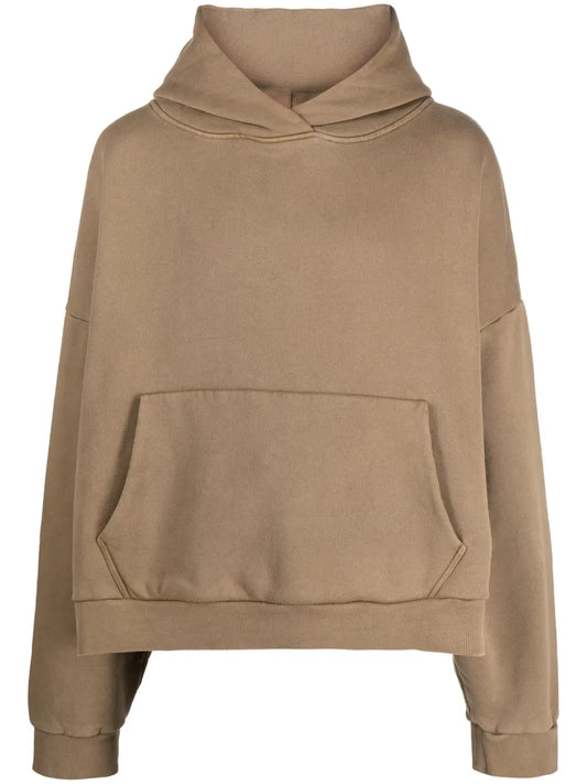 Drop-Shoulder Cotton Hoodie