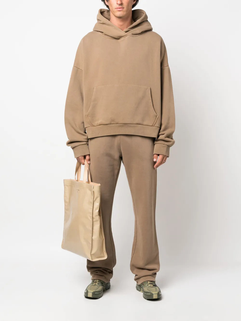 Drop-Shoulder Cotton Hoodie