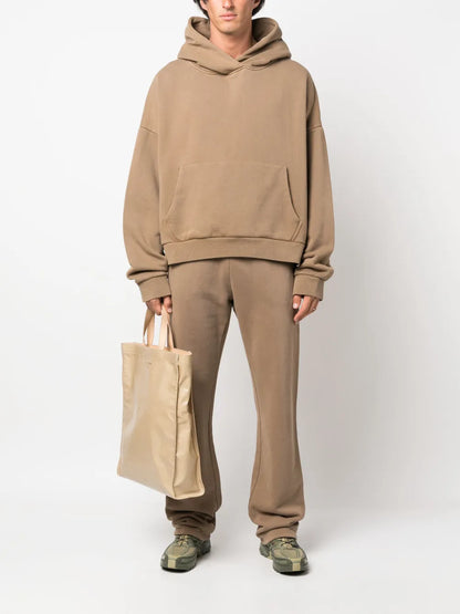 Drop-Shoulder Cotton Hoodie