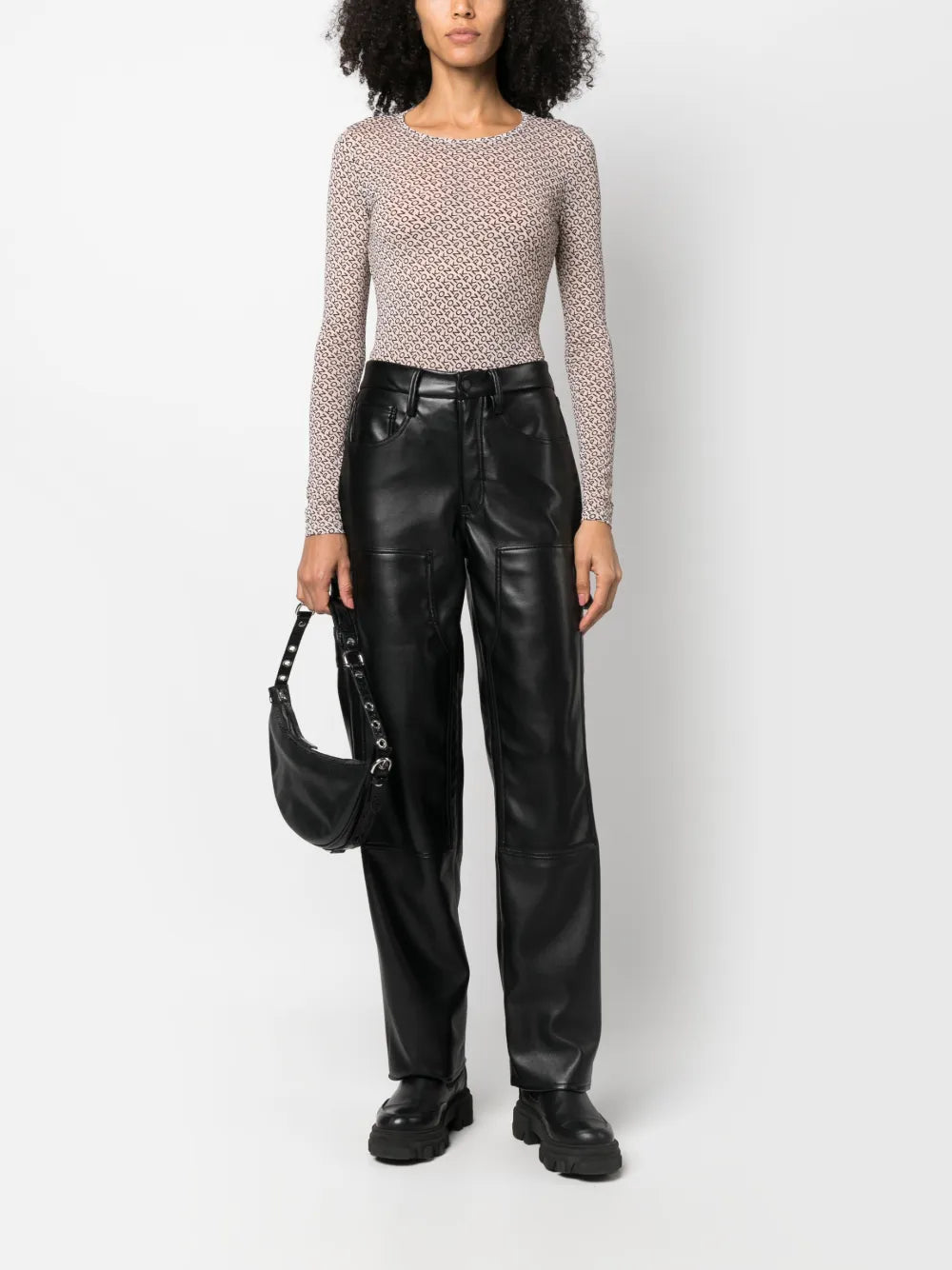 Logo-Print Semi-Sheer Sweatshirt