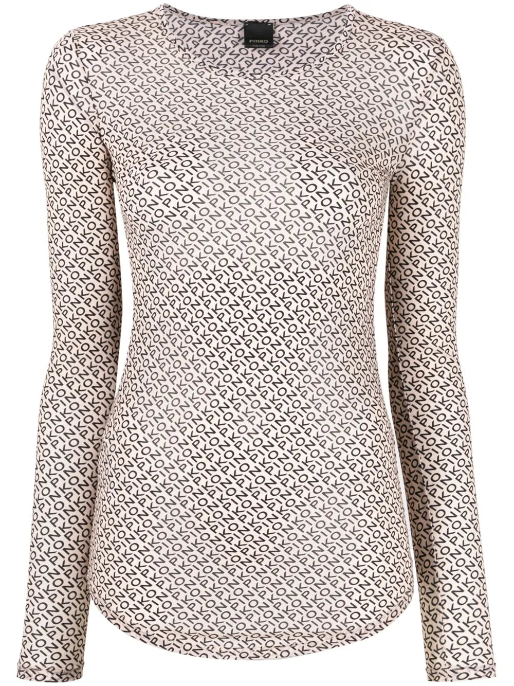 Logo-Print Semi-Sheer Sweatshirt