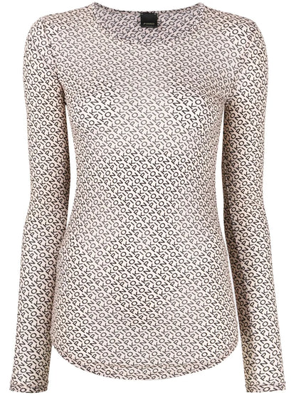 Logo-Print Semi-Sheer Sweatshirt