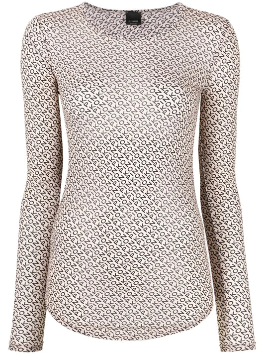 Logo-Print Semi-Sheer Sweatshirt
