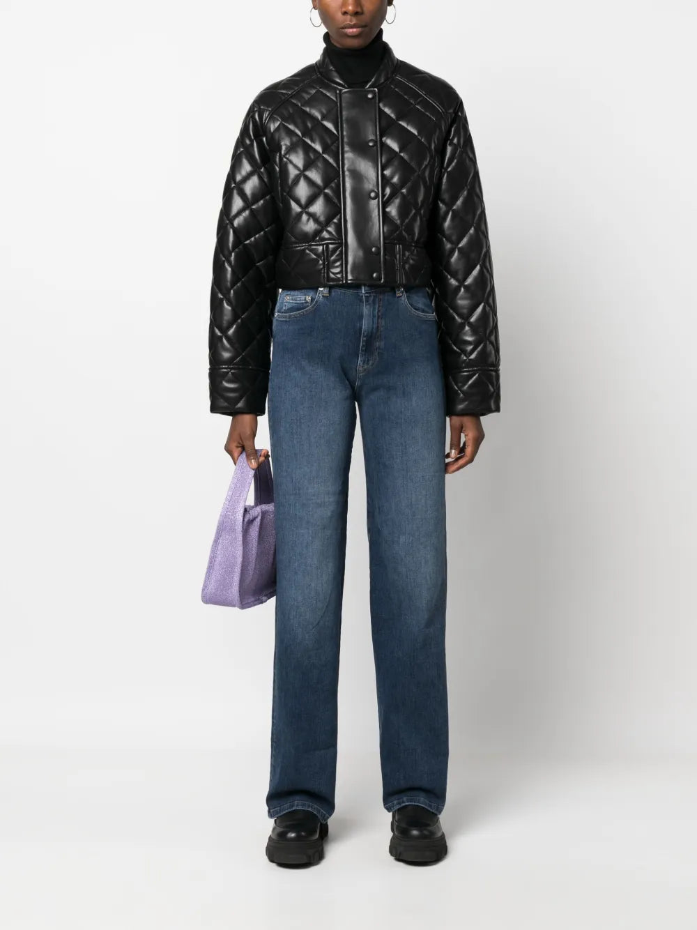 Star-Embroidered Straight-Leg Jeans
